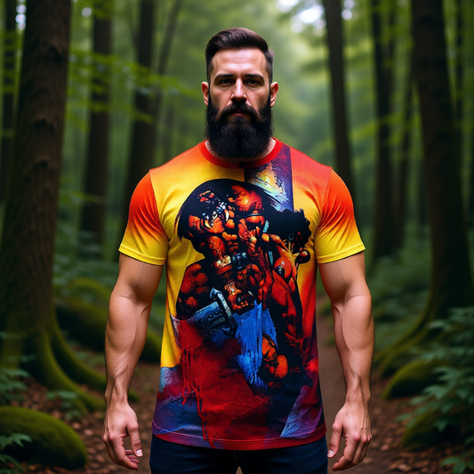 CONAN PIN UP OVER PRINT SHIRT AND TANK TOP - BISLEY ART