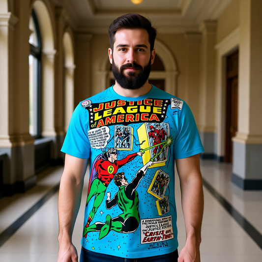 JLA 22 OVER PRINT SHIRT AND TANK TOP