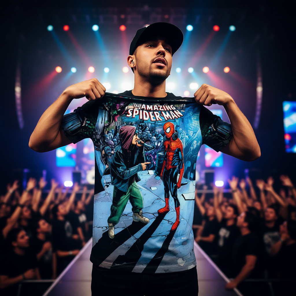 AMAZING SPIDERMAN 1 OVER PRINT SHIRT AND TANK TOP - EMINEM