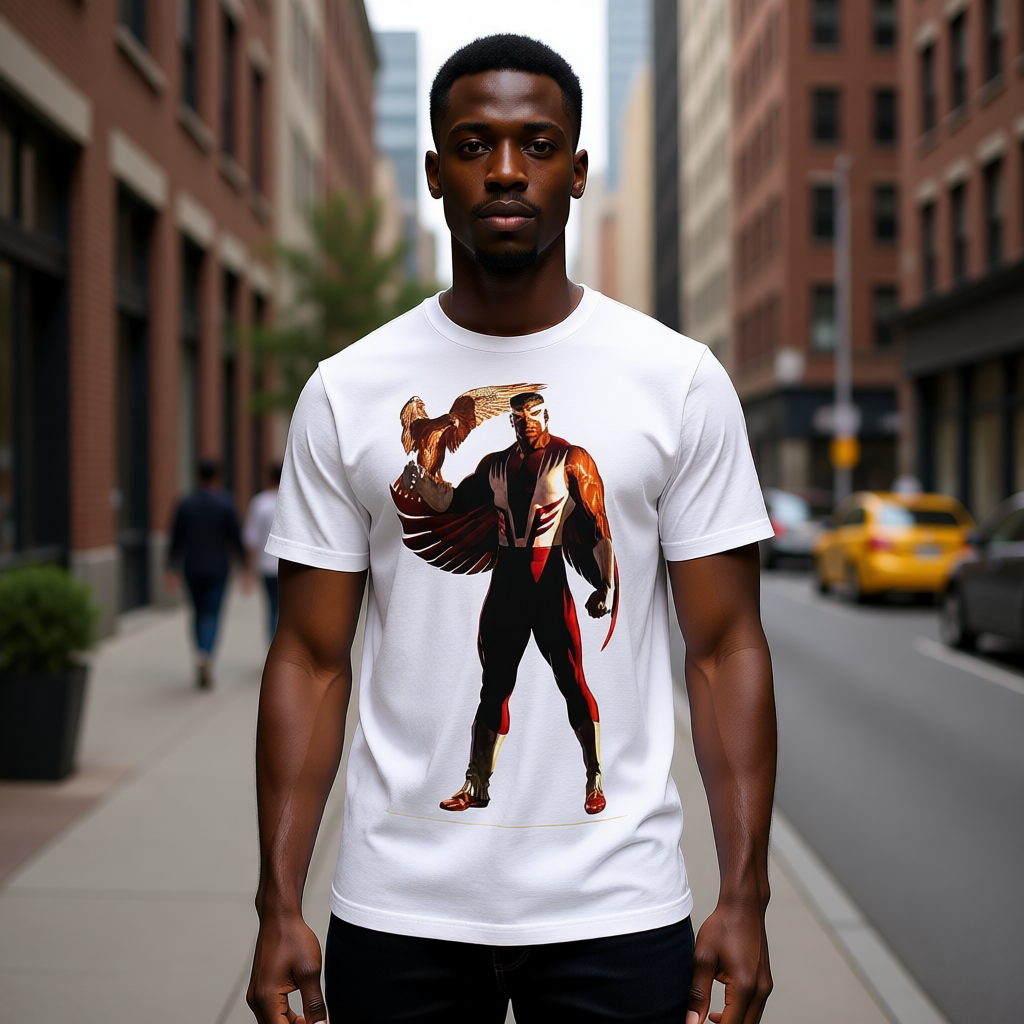 THE FALCON PIN UP ALL OVER PRINT SHIRT AND TANK TOP- ALEX ROSS ART