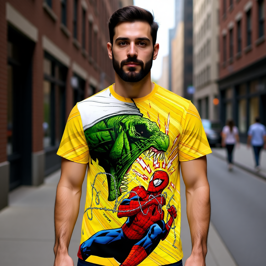 LIZARD VS SPIDERMAN PIN UP ALL OVER PRINT SHIRT AND TANK TOP