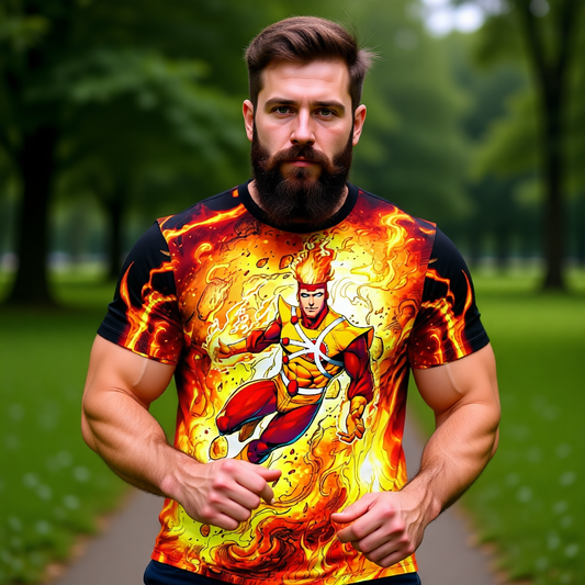FIRESTORM READY OVER PRINT SHIRT AND TANK TOP - ORIGINAL ART