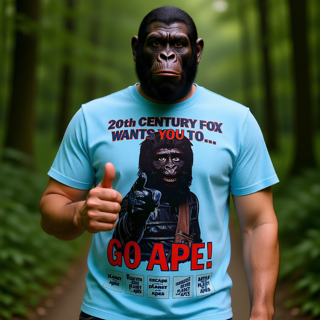 GO APE All Over Print Shirt & Tank Top -PLANET OF THE APES MOVIE POSTER