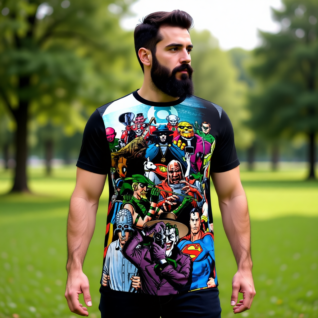 DC UNIVERSE COLLAB All Over Print Shirt & Tank Top