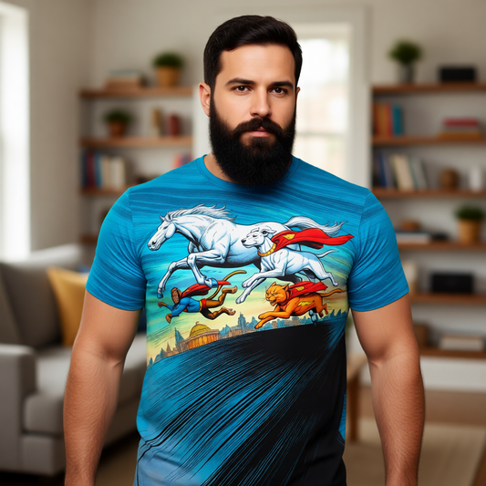 SUPER PETS GO All Over Print Shirt & Tank Top - ORIGINAL ART