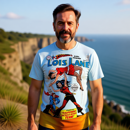 LOIS LANE 73 All Over Print Shirt & Tank Top  with WONDER WOMAN AND SUPERMAN