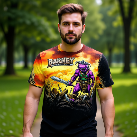 BARNEY THE BARBARIAN All Over Print Shirt & Tank Top