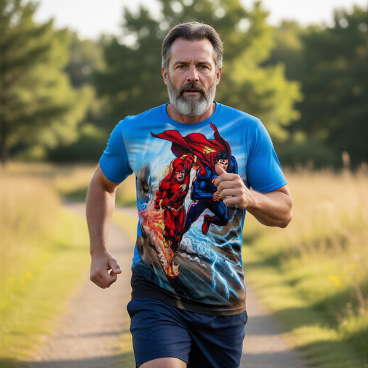 SUPERMAN FLASH RACE All Over Print Shirt & Tank Top  -PRIVATE EDITIONS