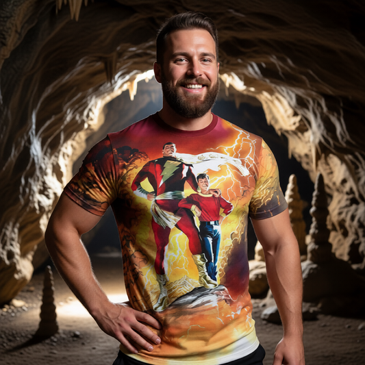 SHAZAM AND BILLY All Over Print Shirt & Tank Top - ALEX ROSS ART