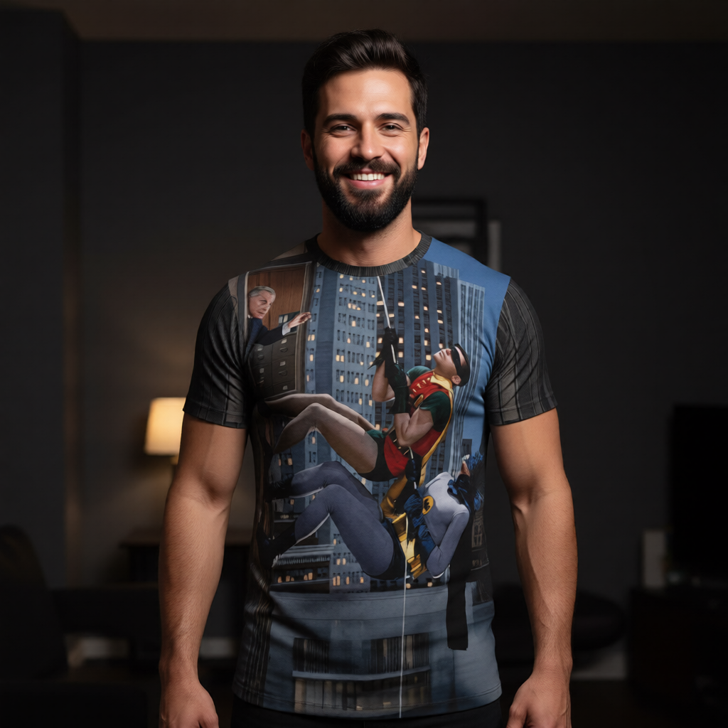 TV BATMAN AND ROBIN UP THE WALL All Over Print Shirt & Tank Top