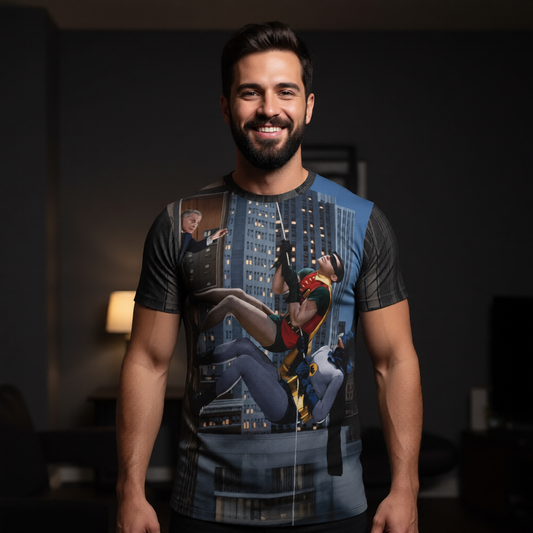 TV BATMAN AND ROBIN UP THE WALL All Over Print Shirt & Tank Top