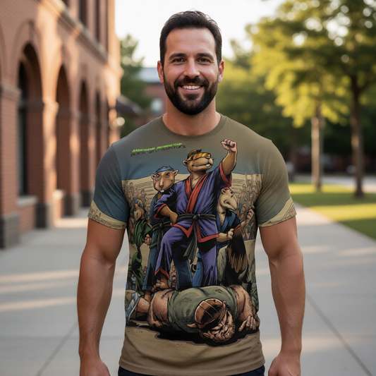 ADOLESCENT RADIOACTIVE BLACK BELT HAMSTERS All Over Print Shirt & Tank Top