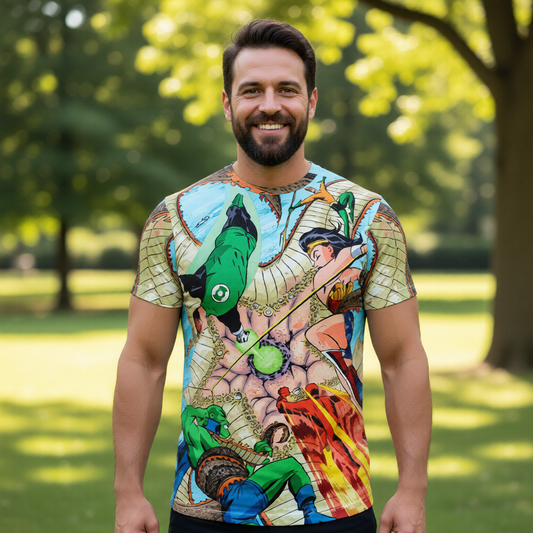 JLA VS STARRO - NEW FRONTIER All Over Print Shirt & Tank Top - DARWYN COOKE ART