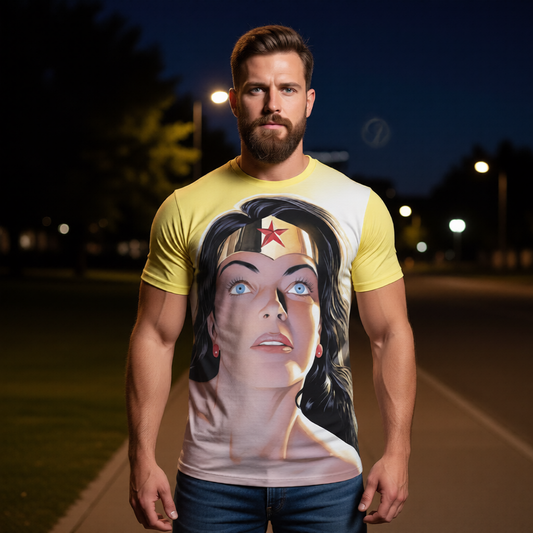 WONDER WOMAN FACE All Over Print Shirt & Tank Top - ALEX ROSS ART