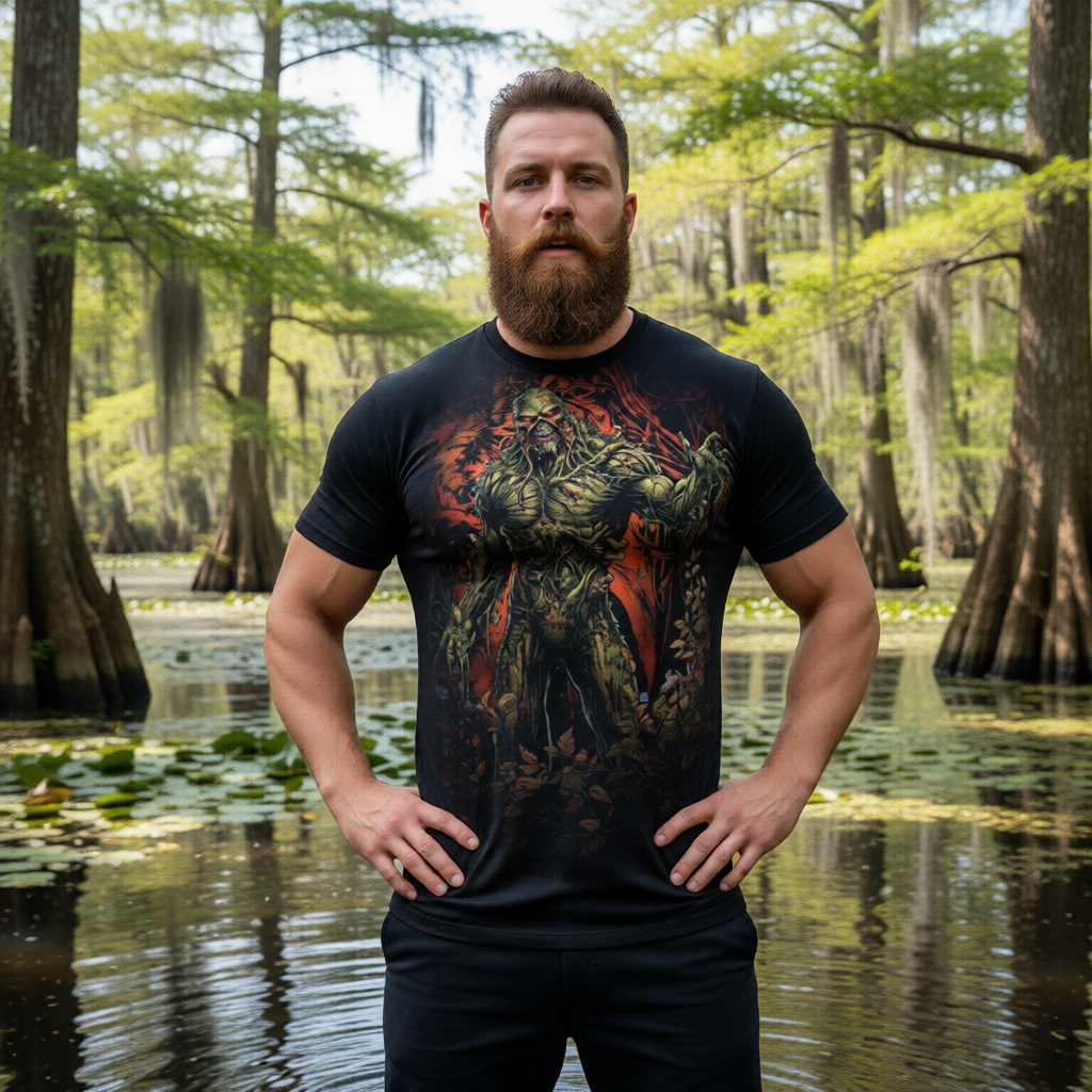SWAMP THING GO All Over Print Shirt & Tank Top - ORIGINAL ART BY EKA