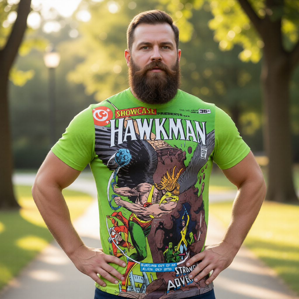 SHOWCASE 102 All Over Print Shirt & Tank Top - HAWKMAN