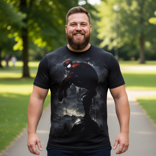 SPIDERMAN BROODING All Over Print Shirt & Tank Top- ORIGINAL ART BY EKA