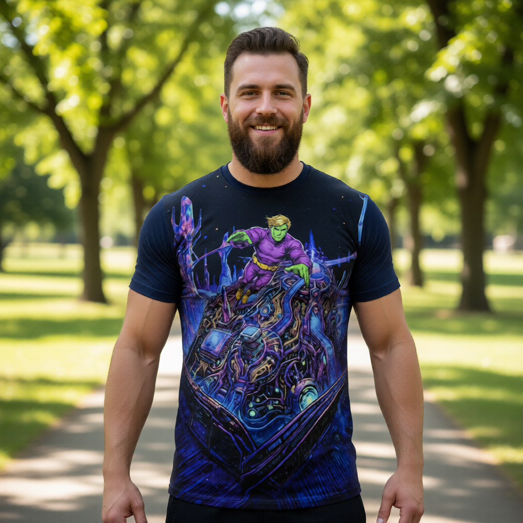 BRAINIAC 5 RUSH ALL OVER PRINT SHIRT AND TANK TOP - ORIGINAL ART BY EKA