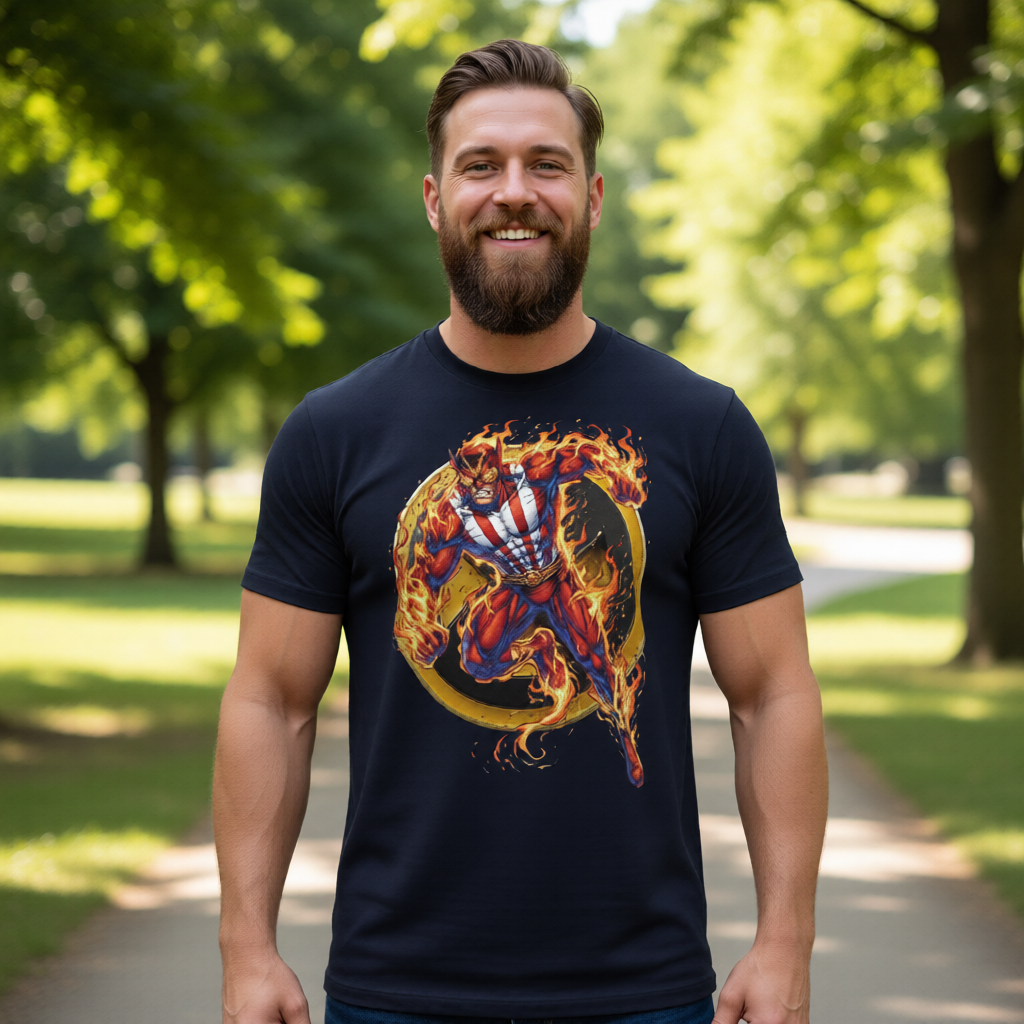SUNFIRE GO All Over Print Shirt & Tank Top - XMEN GO ORIGINAL ART BY EKA
