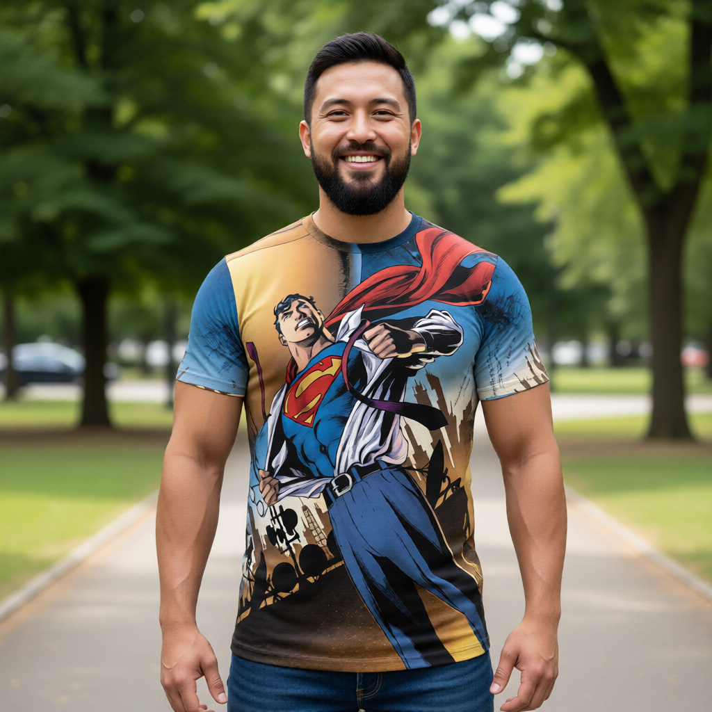 DC NATION 0 SUPERMAN LIFT All Over Print Shirt & Tank Top
