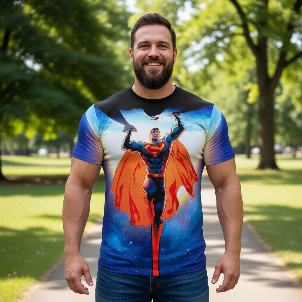 SUPERMAN LIFT All Over Print Shirt & Tank Top  - JORGE JIMENEZ ART