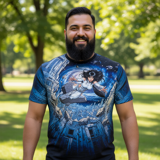 PHANTOM GIRL GO All Over Print Shirt & Tank Top - ORIGINAL ART BY EKA