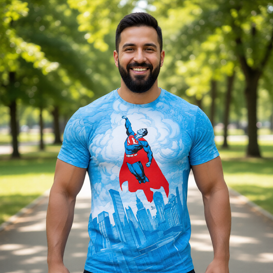 SUPERMAN RED AND BLUE All Over Print Shirt & Tank Top