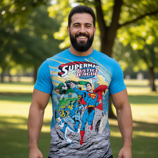 SUPERMAN AND THE JLA All Over Print Shirt & Tank Top
