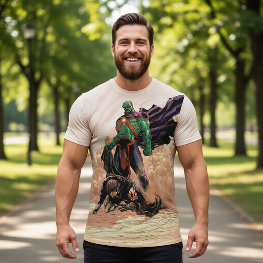 BATMAN WONDER WOMAN 3 All Over Print Shirt & Tank Top - FLASH - MARTIAN MANHUNTER PAGE