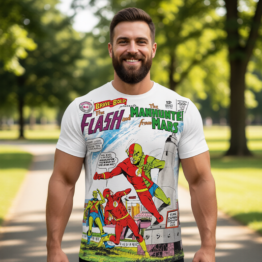 BRAVE AND THE BOLD 56 All Over Print Shirt & Tank Top - FLASH - MARTIAN MANHUNTER
