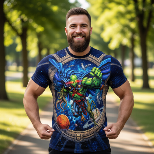 MARTIAN MANHUNTER GO All Over Print Shirt & Tank Top - ORIGINAL ART BY EKA