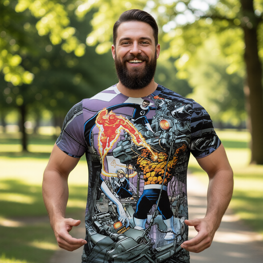 FANTASTIC FOUR PIN UP ALL OVER PRINT SHIRT AND TANK TOP - PEREZ ART