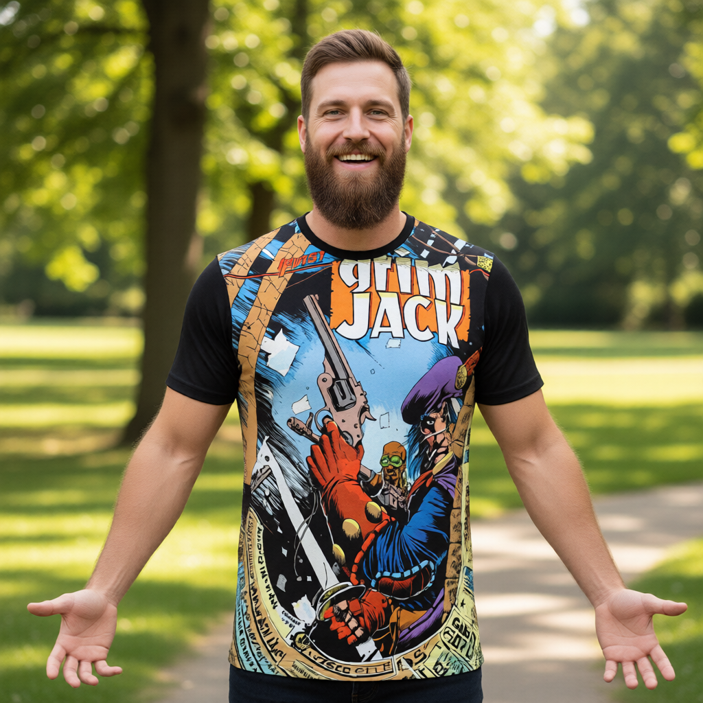 GRIMJACK 1 ALL OVER PRINT SHIRT AND TANK TOP