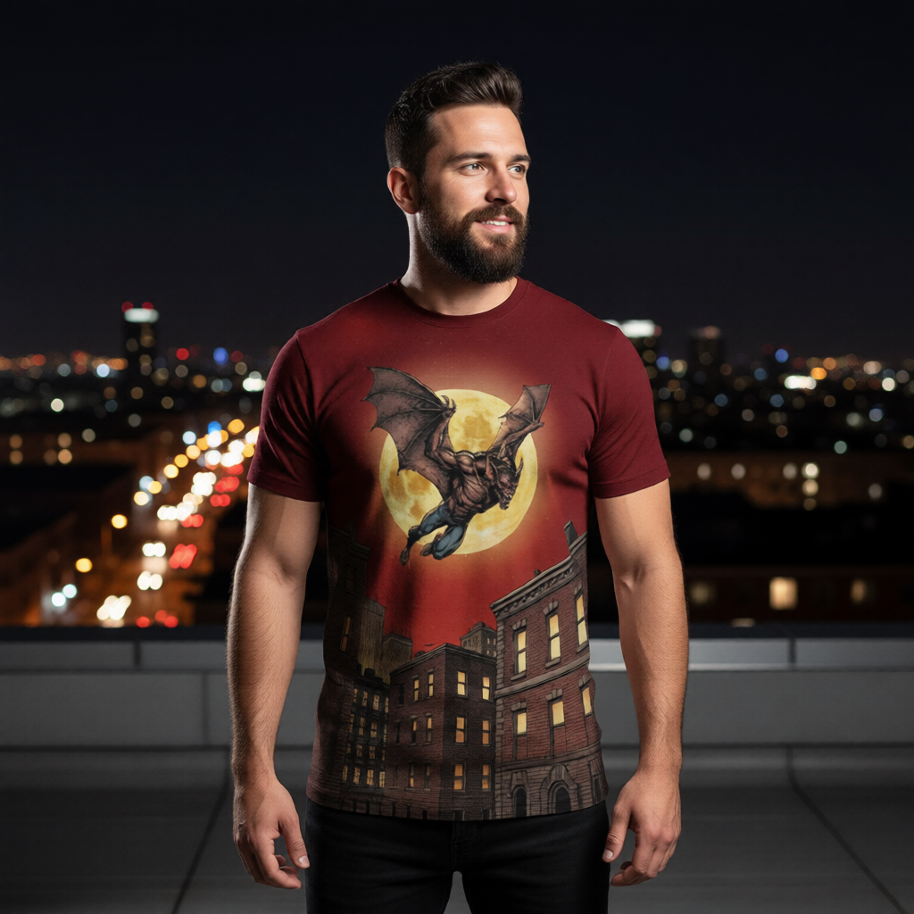 MANBAT GO All Over Print Shirt & Tank Top- ORIGINAL ART BY EKA