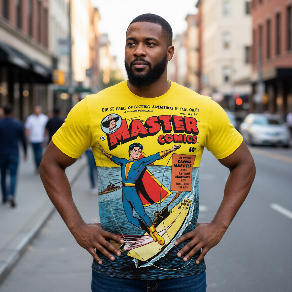 MASTER COMICS 121 All Over Print Shirt & Tank Top - CAPTAIN MARVEL JR