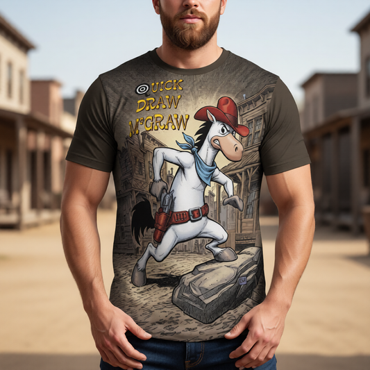 QUICK DRAW MCGRAW TV All Over Print Shirt & Tank Top  - ORIGINAL ART BY EKA