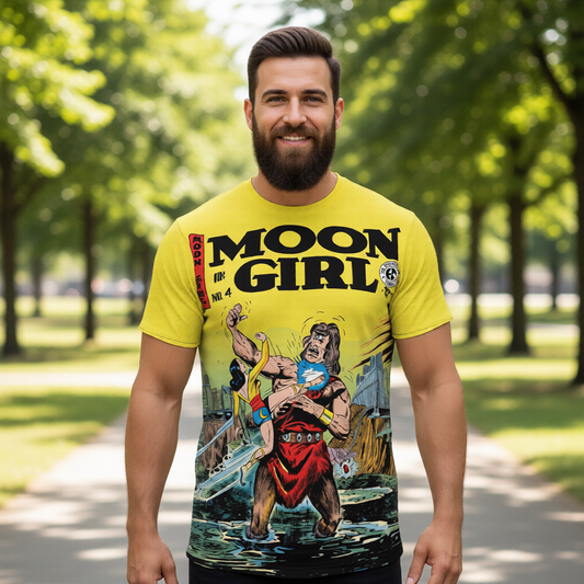 MOON GIRL  Over Print Shirt & Tank Top-