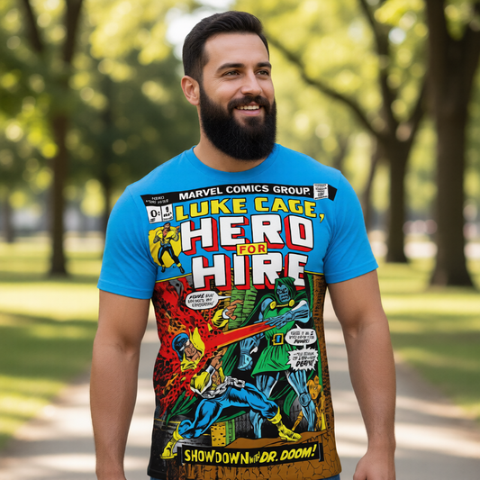 LUKE CAGE POWERMAN 49  Over Print Shirt & Tank Top