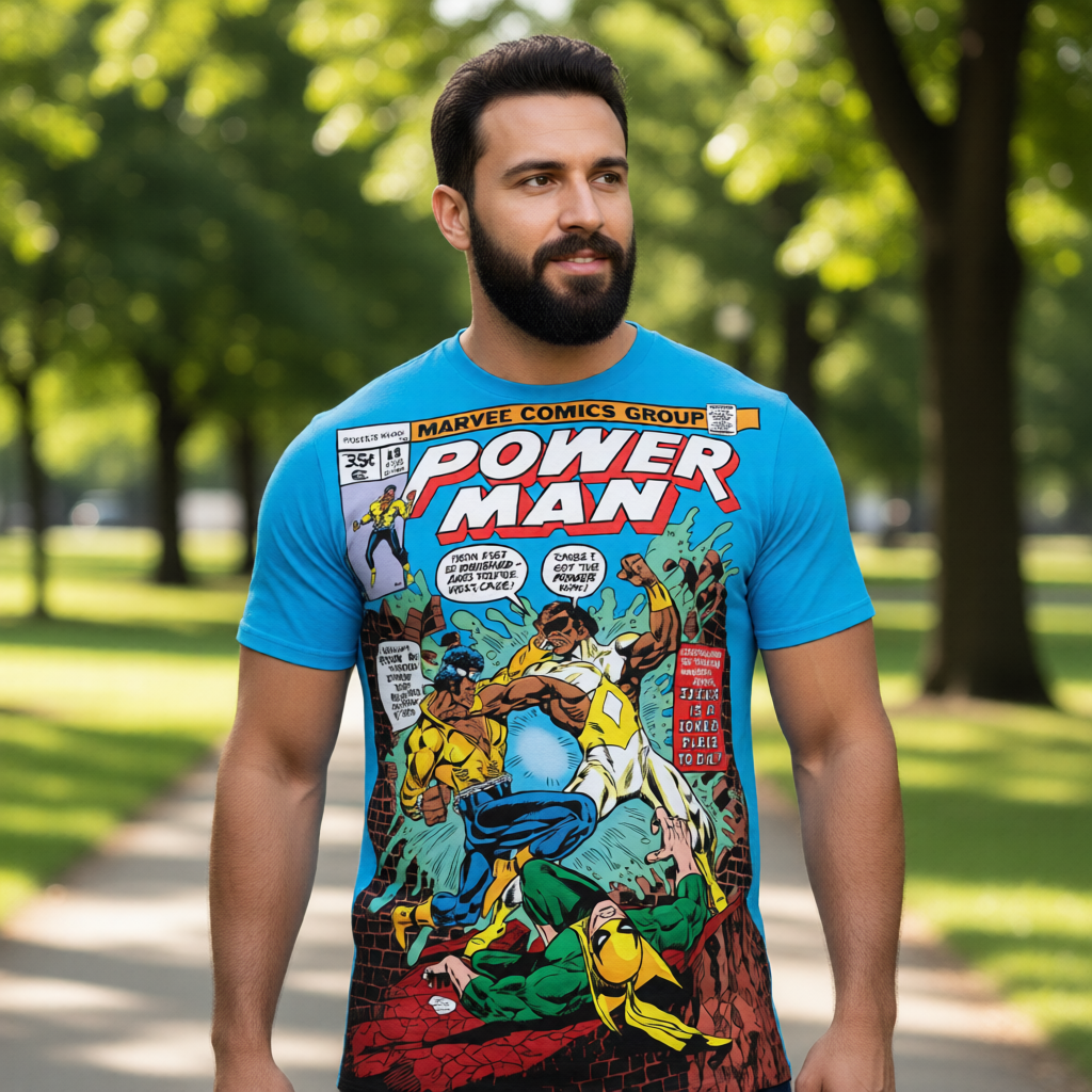 LUKE CAGE POWERMAN 49  Over Print Shirt & Tank Top