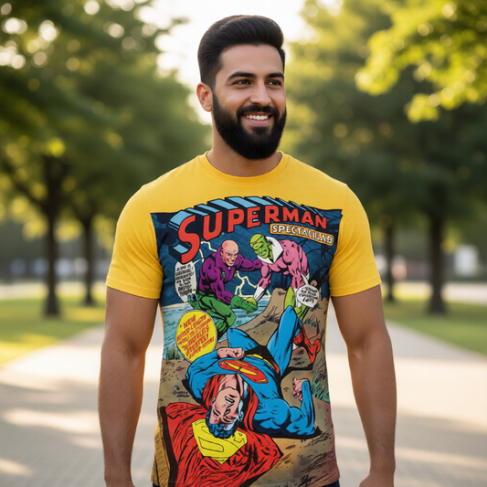 SUPERMAN SPECTACULAR Over Print Shirt & Tank Top