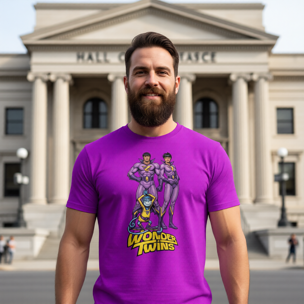WONDER TWINS GO Over Print Shirt & Tank Top - ORIGINAL ART BY EKA