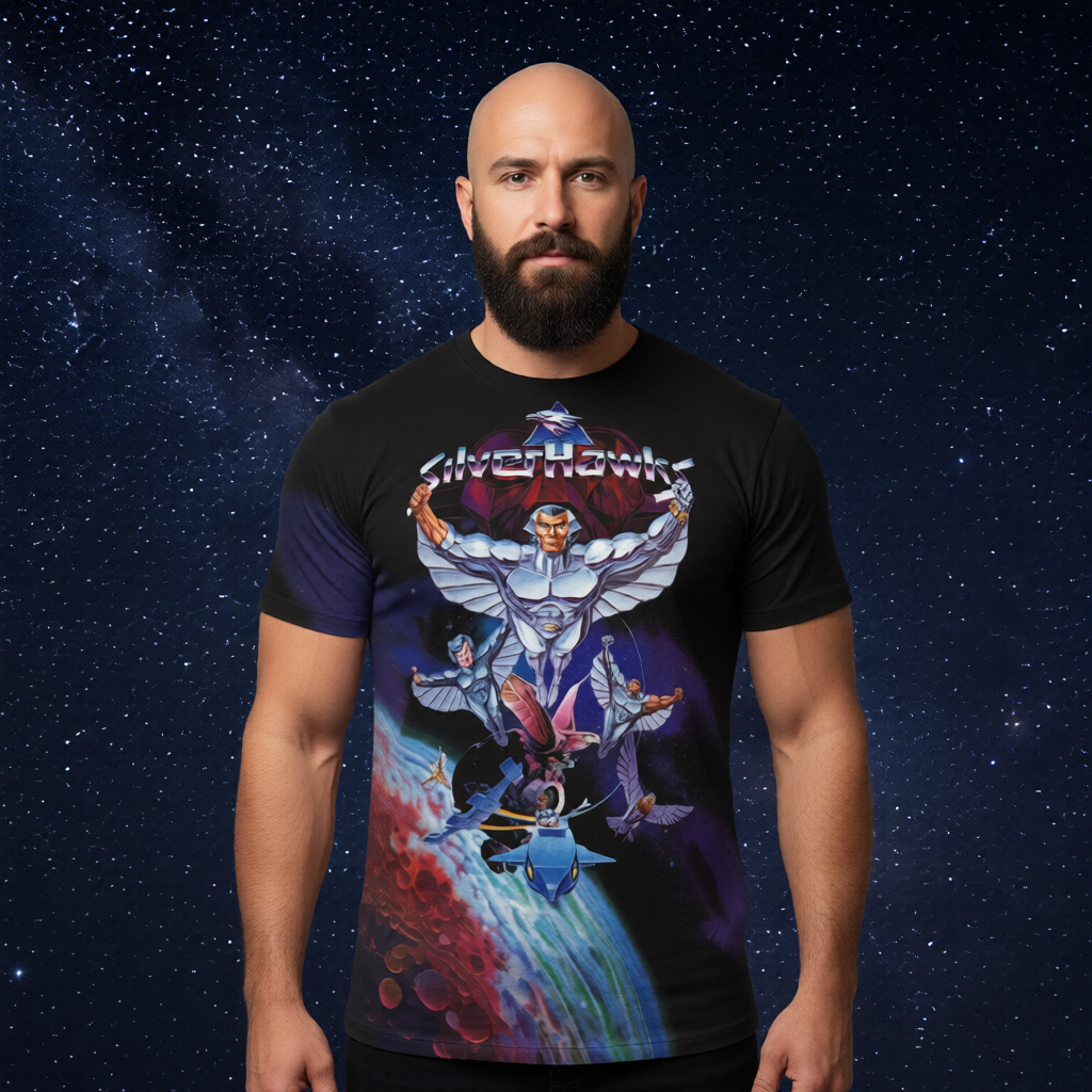 SILVERHAWKS Over Print Shirt & Tank Top