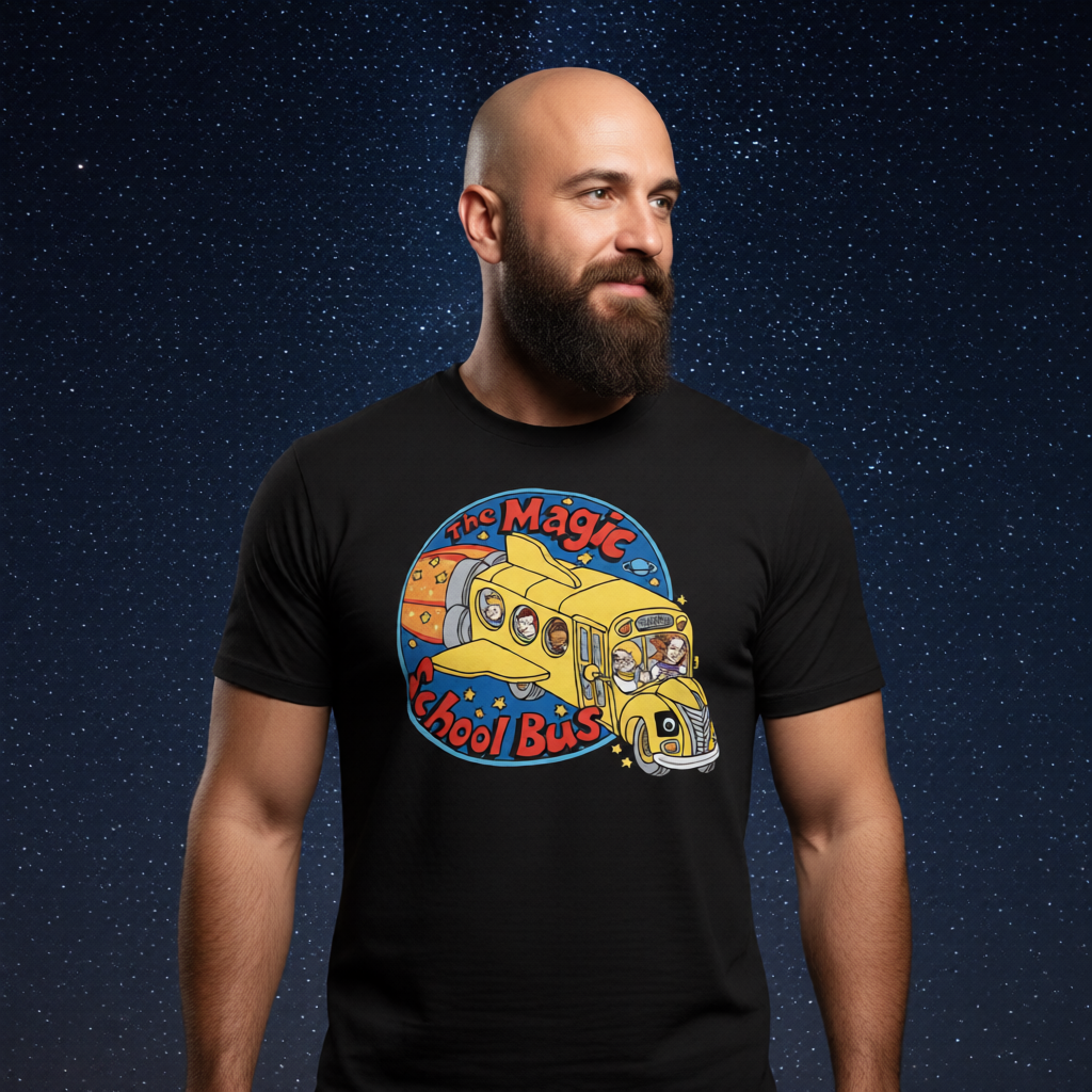 MAGIC SCHOOL BUS Over Print Shirt & Tank Top