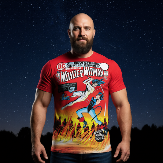 WONDER WOMAN 201 Over Print Shirt & Tank Top