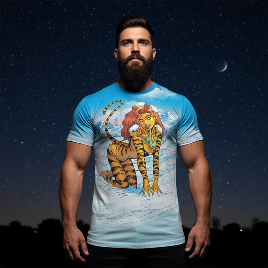 TIGRA PIN UP Over Print Shirt & Tank Top - TIM SEELY ART
