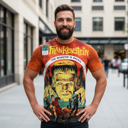 FRANKENSTEIN 1 Over Print Shirt & Tank Top- DELL PUBLISHING