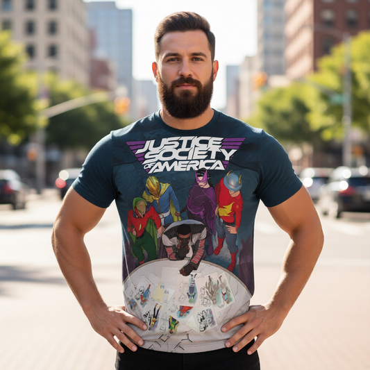 JUSTICE SOCIETY OF AMERICA 3 V6 All Over Print Shirt & Tank Top