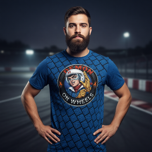 DEMON ON WHEELS All Over Print Shirt & Tank Top - SPEED RACER ORIGINAL ART BY EKA