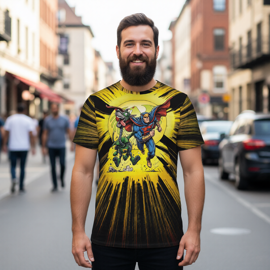 FALCON AND DYNOMUTT All Over Print Shirt & Tank Top - ORIGINAL ART BY EKA