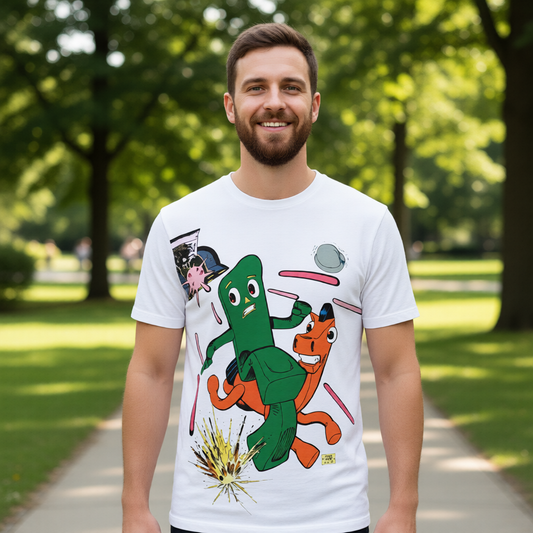 GUMBY AND POKEY SUMMER FUN All Over Print Shirt & Tank Top - ARTHUR ADAMS ART